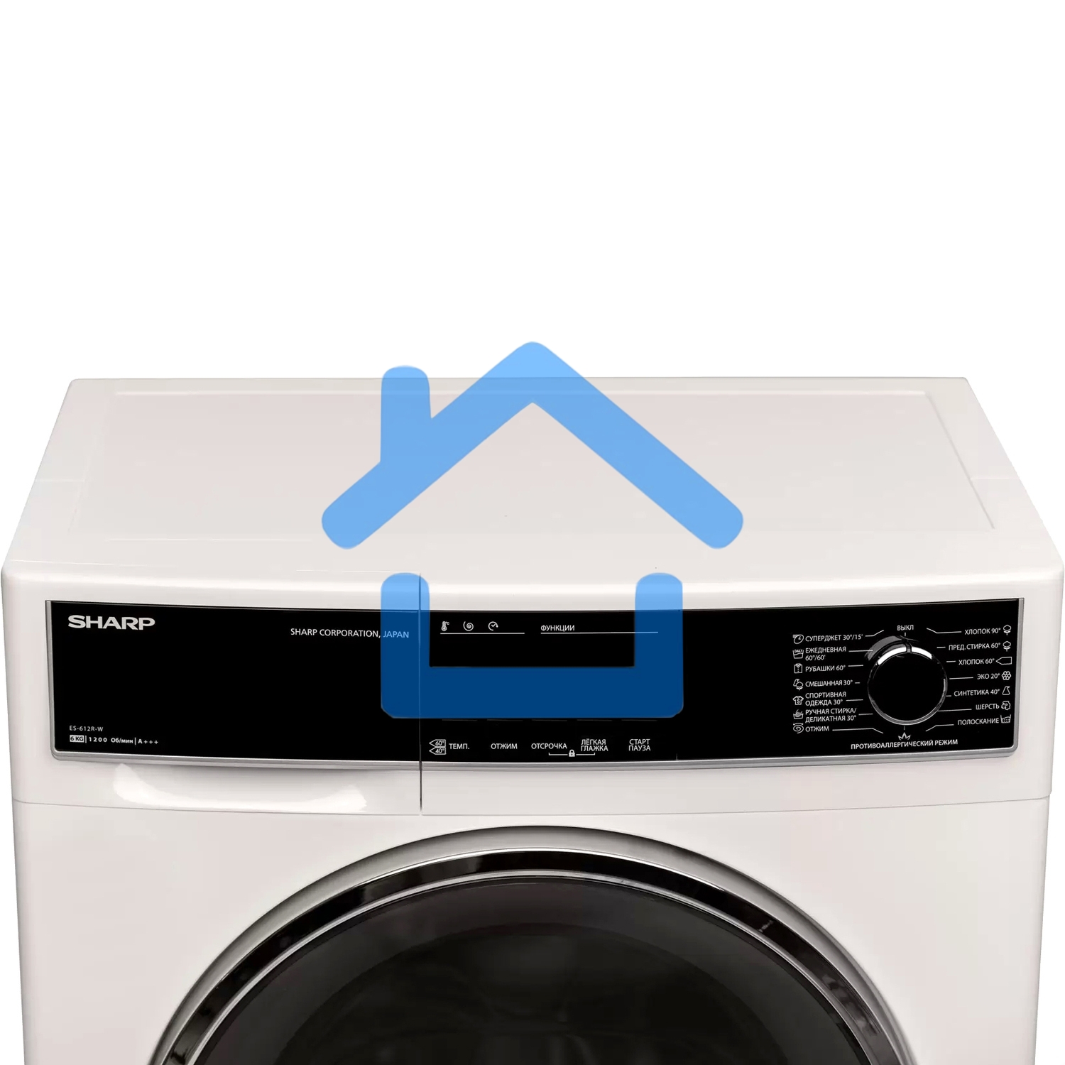 Стиральная машина Sharp ES612RW белый, загрузка фронтальная 6 кг, 1200 об/мин., класс: A+++