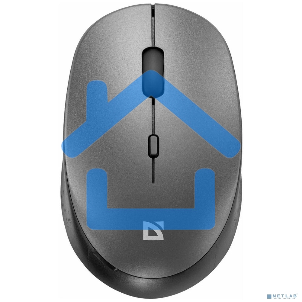 Мышь беспроводная Defender Auris MB-027 серый, 1600 dpi, радиоканал, USB, кнопки - 4