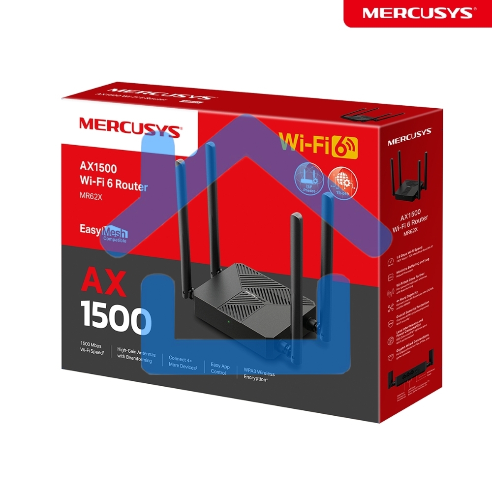 Маршрутизатор Mercusys MR62X AX1500 Wi-Fi 6 Router