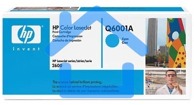 Картридж лазерный HP Q6001A голубой для Color LaserJet 2600 2000стр.