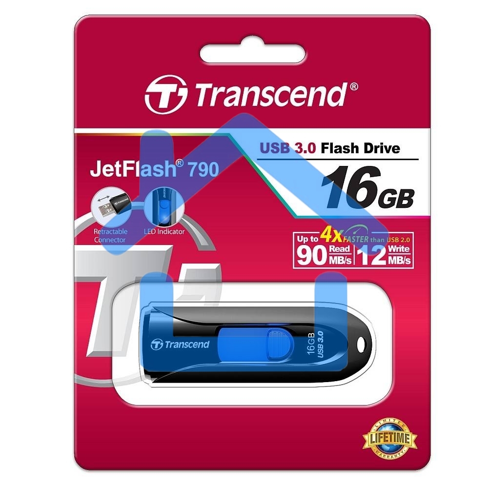 Флешка USB R/W R/W Transcend 16Gb Jetflash 790 TS16GJF790K USB3.0 черный