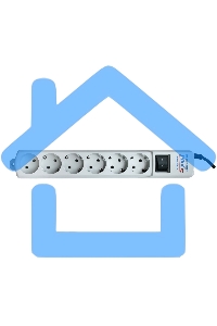 Сетевой фильтр ZIS Фильтр Pilot - S 5 евро, 1 росс. 10 м