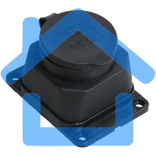 Розетка кабельная наружной установки IР44 16А 2Р+E каучук ОМЕГА IEK PKR11-016-2-K02
