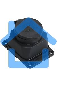 Розетка кабельная наружной установки IР44 16А 2Р+E каучук ОМЕГА IEK PKR11-016-2-K02