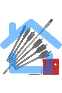 Набор сверл Matrix перовых по дереву, 10-12-16-18-20-25 мм, 6 шт., удлинитель 300 мм 6-гран. хвост.