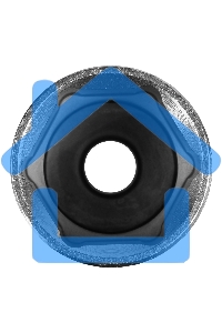 Головка торцевая удлиненная, 30 мм, 6-гранная, CrV, под квадрат 1/2