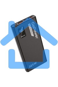 Портативный аккумулятор GoPower PB03-10 10000mAh 3.0A 22.5W 2USB/Type-C черный (1/50)