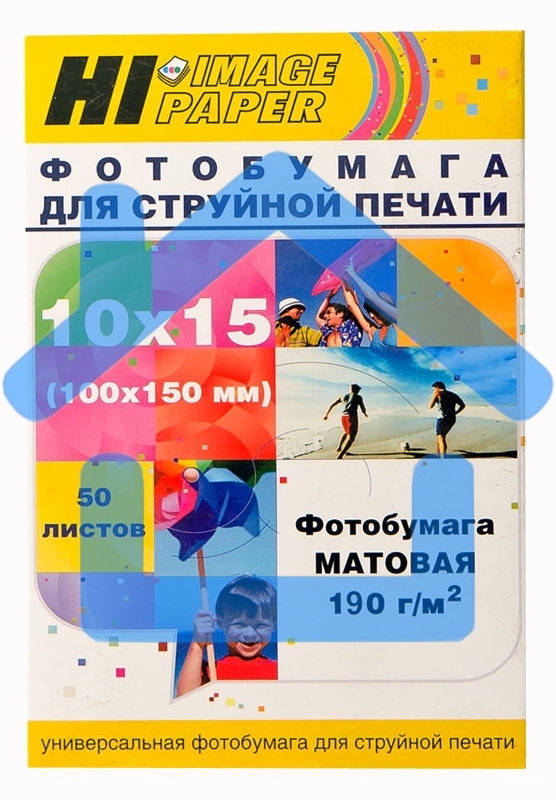 Фотобумага матовая односторонняя (Hi-image paper) 10x15, 190 г/м, 50 л.