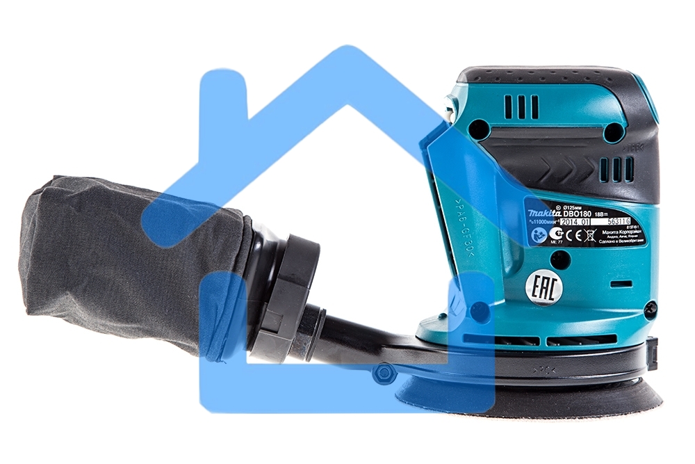 Машинка эксцентриковая MAKITA DBO180Z 18В LiIon ф125мм 7000/9500/11000об/мин ампл.2.8мм 1.7кг