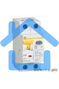 Выключатель автоматический дифференциального тока Iek MAD22-5-063-C-100 АВДТ 32 C63 100мА