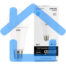 Лампа светодиодная Gauss LED Elementary A67 25W E27 2150lm 6500K 1/10/50 0