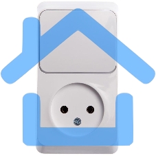 Блок ОП Этюд (1-м розетка без заземления + 1-кл. выкл.) бел. SchE BPA16-204B