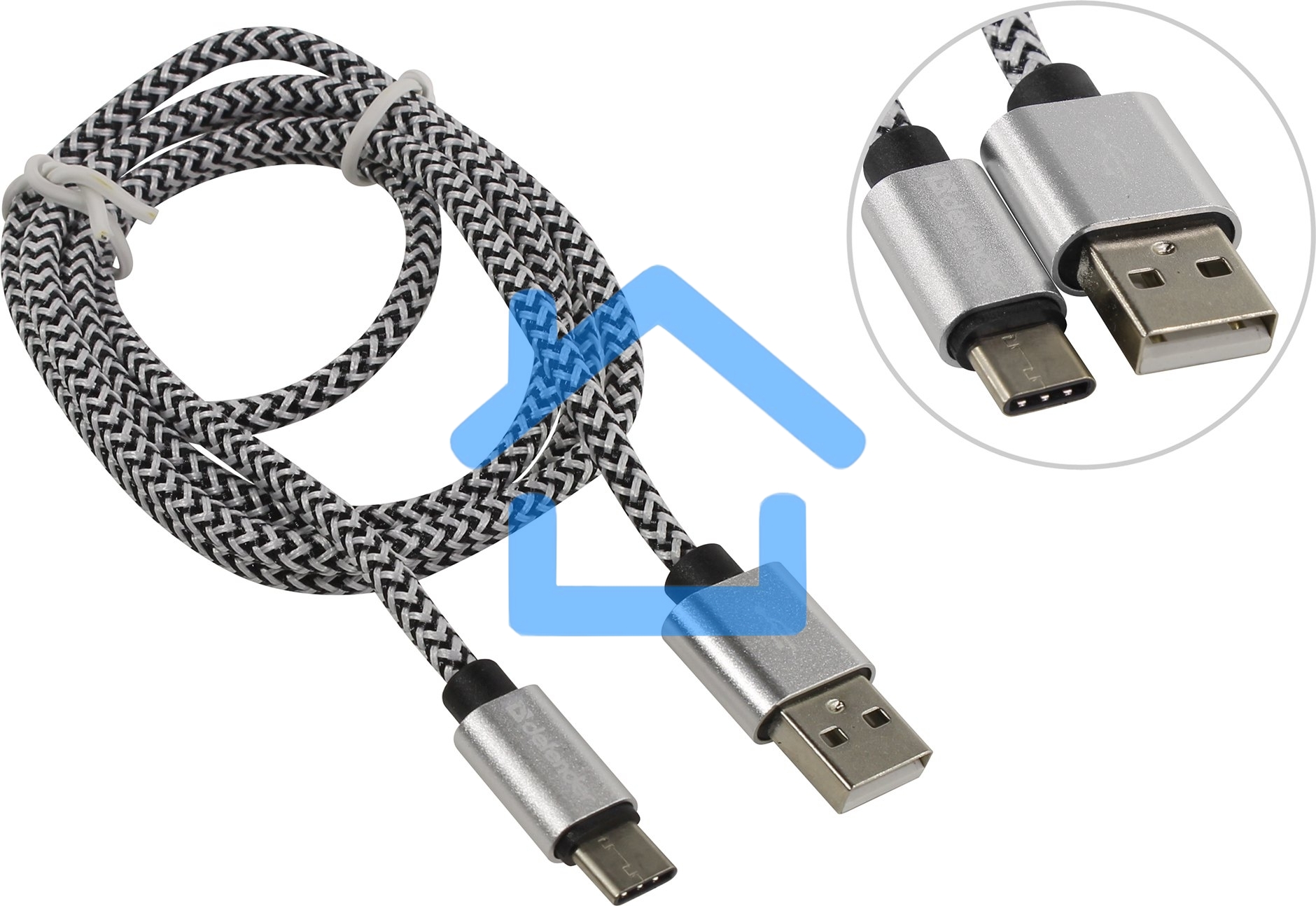 Кабель Defender USB2.0 TO TYPE-C 1M WHITE USB09-03T