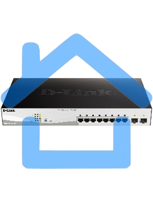 Коммутатор D-Link DGS-1210-10MP/FL 8G 2SFP 130W управляемый