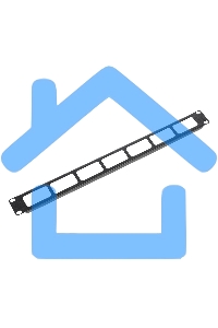 Кабельный органайзер Горизонтальный ЦМО ГКО-О-1-9005 односторонний окна 1U шир.:19