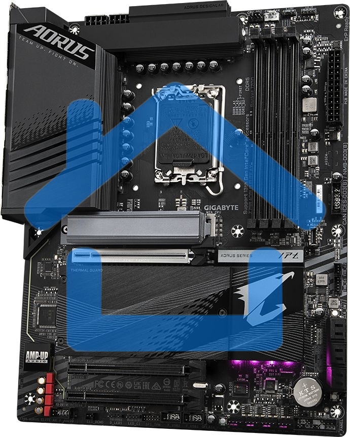 Материнская плата Gigabyte Z790 AORUS ELITE AX, LGA 1700, Intel Z790, 4xDDR5, 6xSATA, 4xM.2, 1xPCI-E 5.0 x16, 1xPCI-E 3.0 x4, 1xDP, 1xHDMI, 1x 2.5Gb LAN, 2xUSB-A 2.0, 3xUSB-A 3.2 Gen 1, 2xUSB-A 3.2 Gen 2, 1xUSB-C 3.2 Gen 2x2, 7.1, ATX
