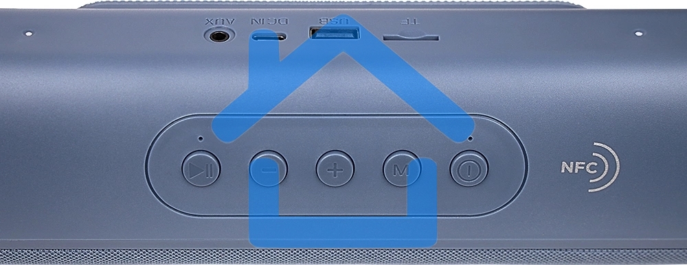 Колонка портатитвная Ural ТТ М100+ синий 6W 1.1 BT/3.5Jack/USB-C 10м 1200mAh (без.бат) (УРАЛ ТТ М100+ СИНИЙ)