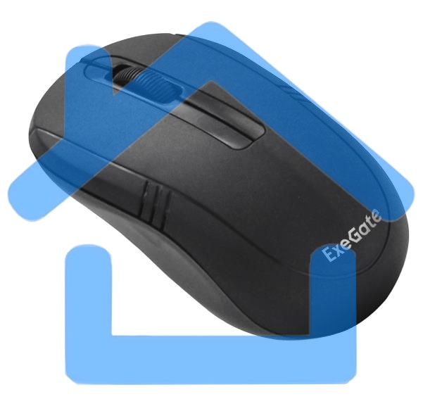 Мышь беспроводная ExeGate Professional Standard SR-9021 черный, 1200 dpi, радиоканал, USB, кнопки - 3