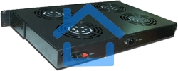 Блок вентиляторов Lanmaster (TWT-CBB-FANB4-RACK-T) 4 вент. с контроллером черный (упак.:1шт)
