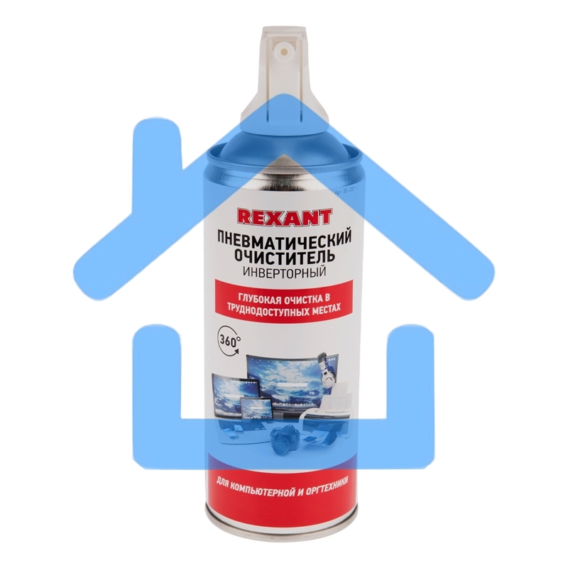 Сжатый воздух (пневматический очиститель) DUST OFF, Rexant, 230 мл, аэро, инверторный