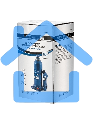 Домкрат гидравлический бутылочный, 10 т, h подъема 222-447 мм Stels