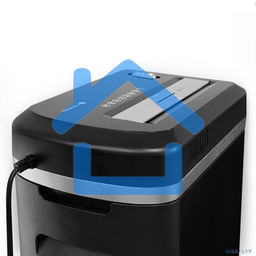 Уничтожитель документов ГЕЛЕОС УМ22-5 Уничтожитель документов ГЕЛЕОС УМ22-5, DIN P-5 (5 ур-нь секр.), фрагмент 2х8мм, 9-10 лист (70г/м2), CD/пл.карты/скрепки/скобы, 22 литра