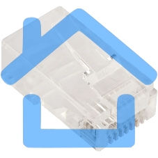 Коннектор Lanmaster RJ45 тип EZ, 8P8C, UTP, Cat.5e, универсальный, со вставкой, покрытие 50 микрон,100 шт.