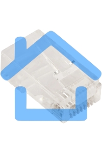 Коннектор Lanmaster RJ45 тип EZ, 8P8C, UTP, Cat.5e, универсальный, со вставкой, покрытие 50 микрон,100 шт.