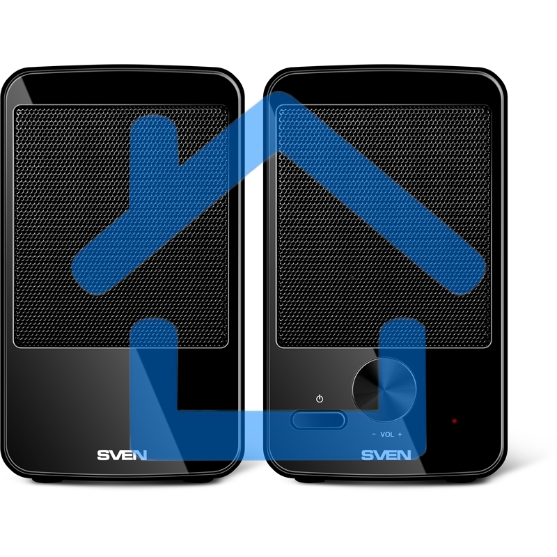 Акустическая система SVEN 312, черный 2.0, 100 – 20 000 Гц, 4Вт