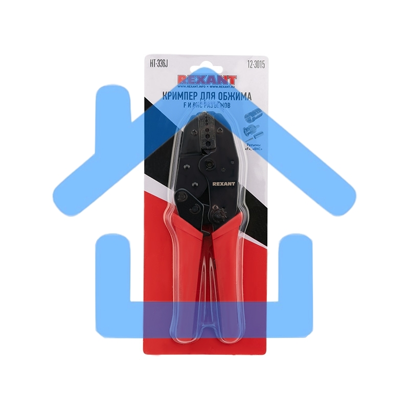 Кримпер Rexant HT-301 J для обжима F и BNC разъемов RG-174, RG-179, Fiber Optic
