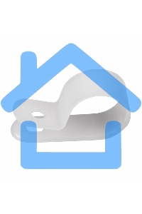 Кабельная скоба под винт Rexant 20 мм, белая, упаковка 50 шт.