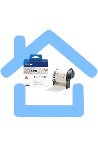 Пленочная клеящаяся лента Brother DK22212 62 мм x 15.24 м, черный шрифт, белый фон