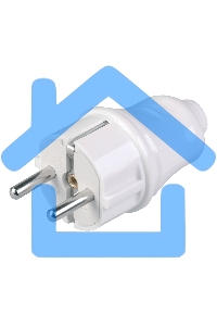 Вилка Iek EVP10-16-01-K01 ВПп10-01-Ст разборная прямая с з/к 16А белая