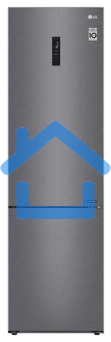 Холодильник LG GA-B509CLSL графитовый двухкамерный 277/107л морозилка снизу, No Frost
