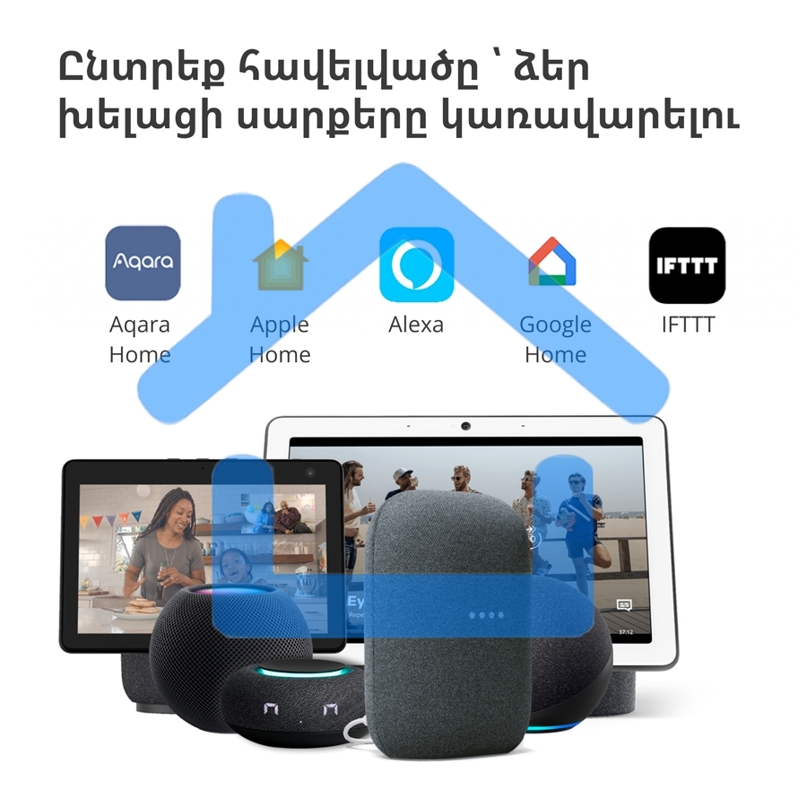 Камера AQARA Camera Hub G3/Камера+ управления/Управление жестами/Камера 360/2K 2304х1296p/Протокол связи:Zigbee/WiFi/Питание:USB-C/ белый CH-H03