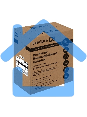 Источник бесперебойного питания (инвертор, синус, для котла, настенный) ExeGate FineSine SX-800.LCD.AVR.2SH 800VA/500W, чистая синусоида, цветной LCD-дисплей, AVR, 2*Schuko, линейно-интерактивный, внешняя батарея 12В до 200Ач (поставляется отдельно), креп