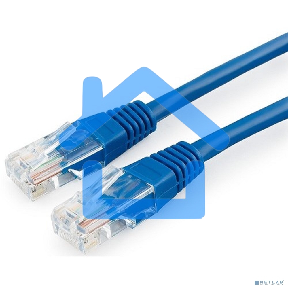 Патч-корд медный UTP Cablexpert PP10-2M/B кат.5e, 2м, литой, многожильный (синий)