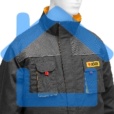 Куртка профессиональная рабочая Denzel 65% полиэстер 35% хлопок, XXXL