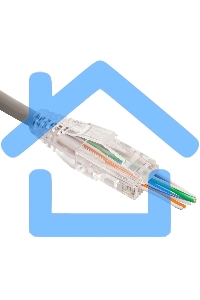 Коннектор Lanmaster RJ45 тип EZ, 8P8C, UTP, Cat.5e, универсальный, со вставкой, покрытие 50 микрон,100 шт.