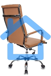 Кресло руководителя Бюрократ CH-993/camel светло-коричневый, искусственная кожа, крестовина хромированная