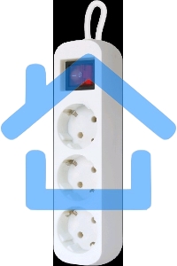 Удлинитель Defender S318 белый 1.8 м, 3 розетки 