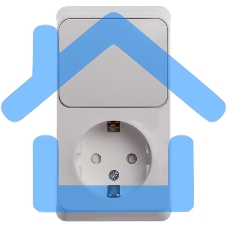 Блок Schneider-electric BPA16-201B ЭТЮД О/У: РОЗЕТКА с заземл. со шт. + ВЫКЛЮЧАТЕЛЬ 1-клавиш., БЕЛЫЙ, Россия