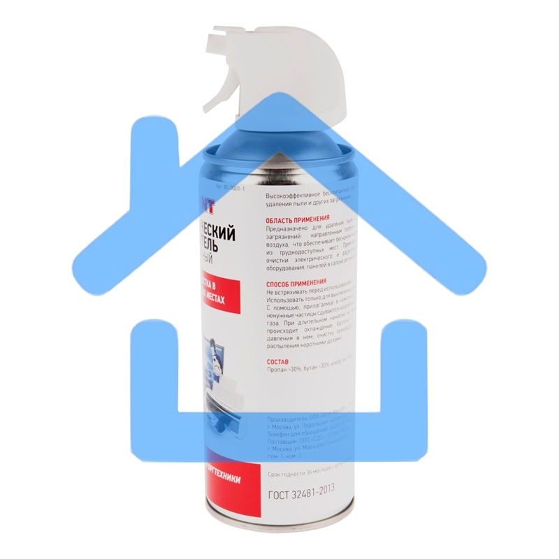 Сжатый воздух (пневматический очиститель) DUST OFF, Rexant, 230 мл, аэро, инверторный