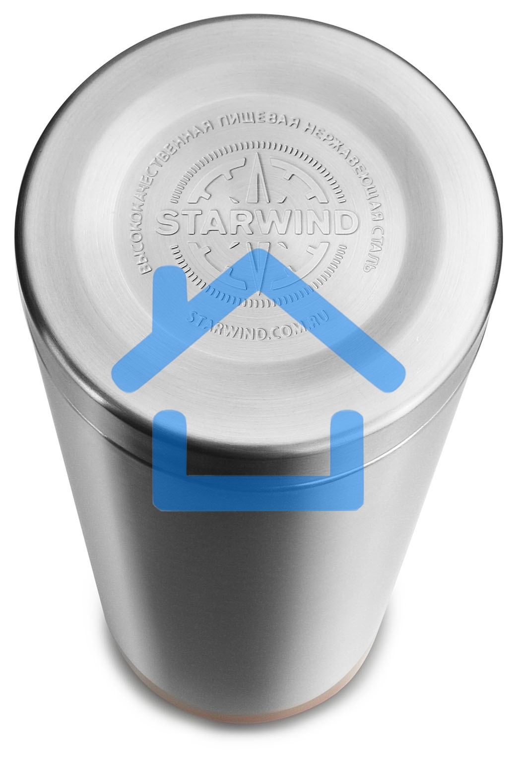 Термос Starwind 20-1200 1.2 л, серебристый/красный, картонная коробка