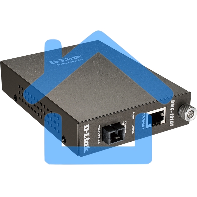 Медиаконвертор D-Link DMC-1910T/A9A, 1000Base-T to 1000Base-LX (up to 15 km, SC) Single Fiber Bi-Direction Media Converter. Transmitting and Receiving wavelength: TX 1550nm; RX 1310nm