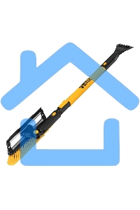 Щетка-сметка для снега со скребком Denzel, телескоп, поворотная голова, водосгон, 900-1200 мм 55308