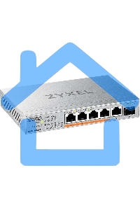 Коммутатор Zyxel XMG-105HP-EU0101F (L2) 5x2.5Gbит/с 1SFP+ 4PoE++ 70W неуправляемый
