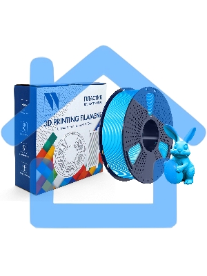 Филамент NVPRINT PETG Glow Blue для 3D печати диаметр 1.75мм длина 330 метров масса 1 кг