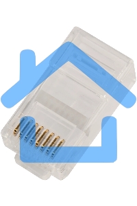 Коннектор Lanmaster RJ45 тип EZ, 8P8C, UTP, Cat.5e, универсальный, со вставкой, покрытие 50 микрон,100 шт.