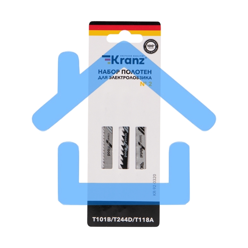 Набор полотен для электролобзика KRANZ № 2 T101B/T118A/T244D (3 шт./уп.) 